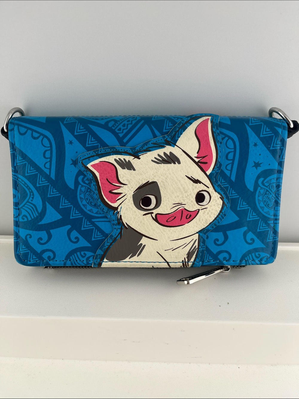 Disney LOUNGEFLY Moana Pua Hei Hei Wallet 2 sided wallet no strap